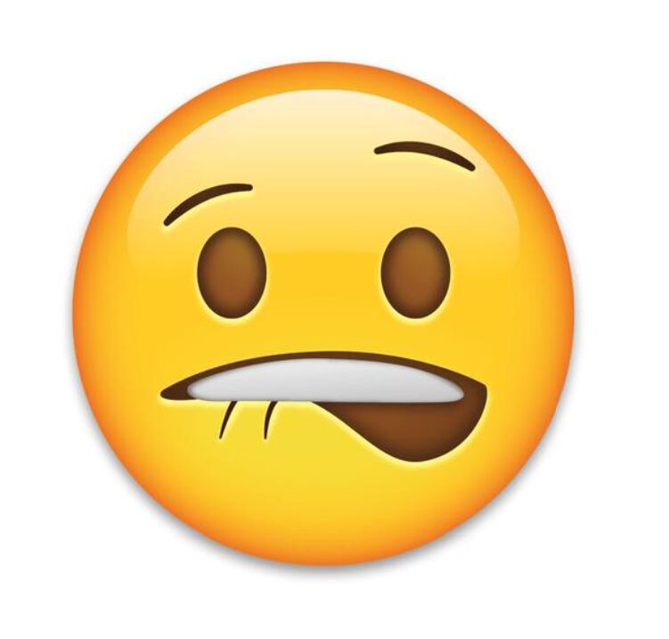 LIP BITE EMOJI In IPHONE AND MEANING