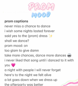 prom captions
