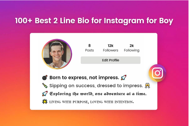 instagram bio for boys stylish font